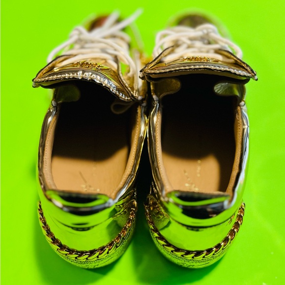 Giuseppe Zanotti Metallic Gold Low Top Men’s Sneakers Size 42 - Picture 7 of 7